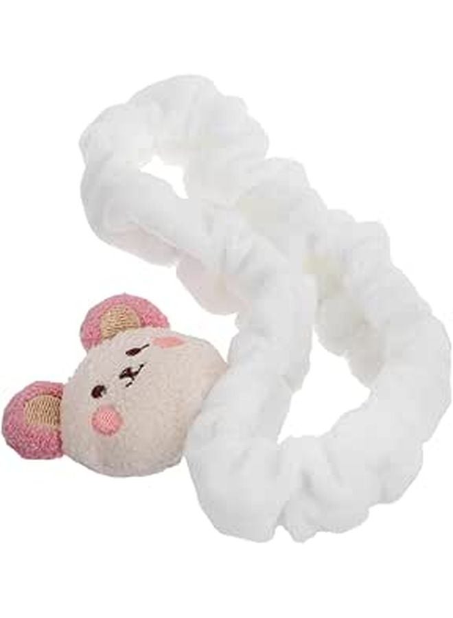 Furry Rabbit Rearview Mirror Cover Plush Protector Cute Panda Design Easy Install - Image 1