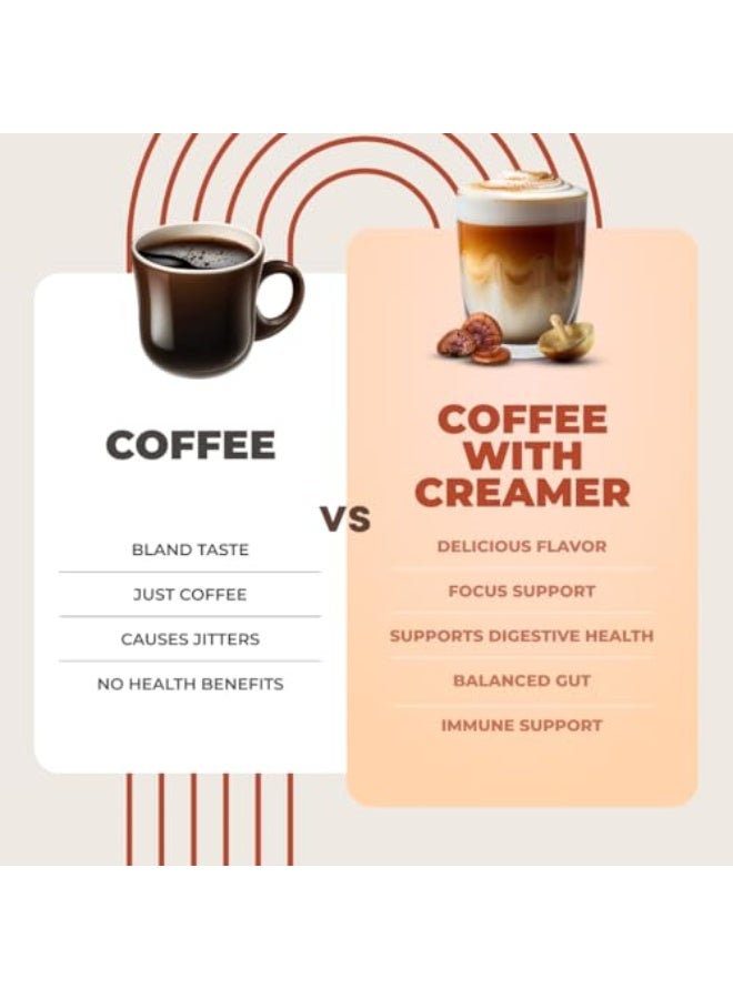 RYZE SUPERFOODS Probiotic Coffee Creamer with 6 Organic Adaptogenic Mushrooms & Probiotics for Energy, Focus, Digestion with USA Grown Turkey Tail, Shiitake, Lions Mane, Reishi, Gluten Free - Image 4
