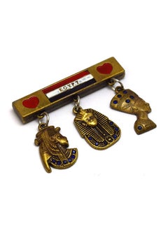 immatgar Immatgar Pharaonic Fridge Magnet - Egyptian Souvenir, Ancient Egypt Decor Collectible Magnetic Ornament for Kitchen, Home & Office Décor (Burnt Yellow) 