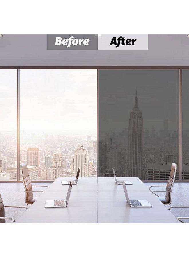 HOME13™ Black Privacy Window Film Sun Blocking Anti UV Reflective Window Glass Tint for Home and Office (20x42 Inch, Black) - Image 5