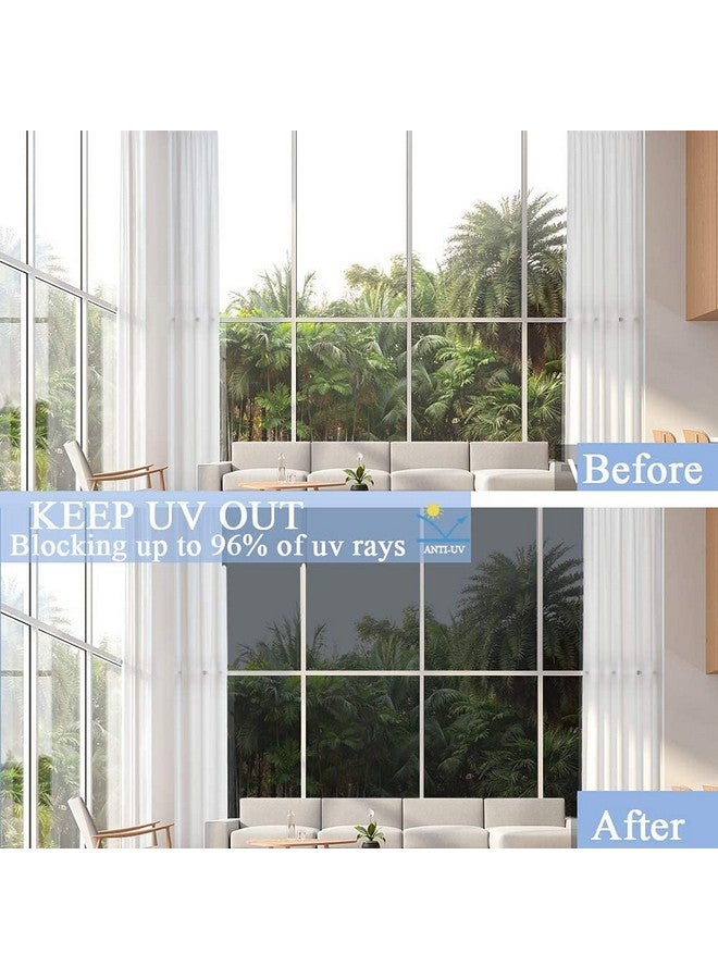 HOME13™ Black Privacy Window Film Sun Blocking Anti UV Reflective Window Glass Tint for Home and Office (20x42 Inch, Black) - Image 4