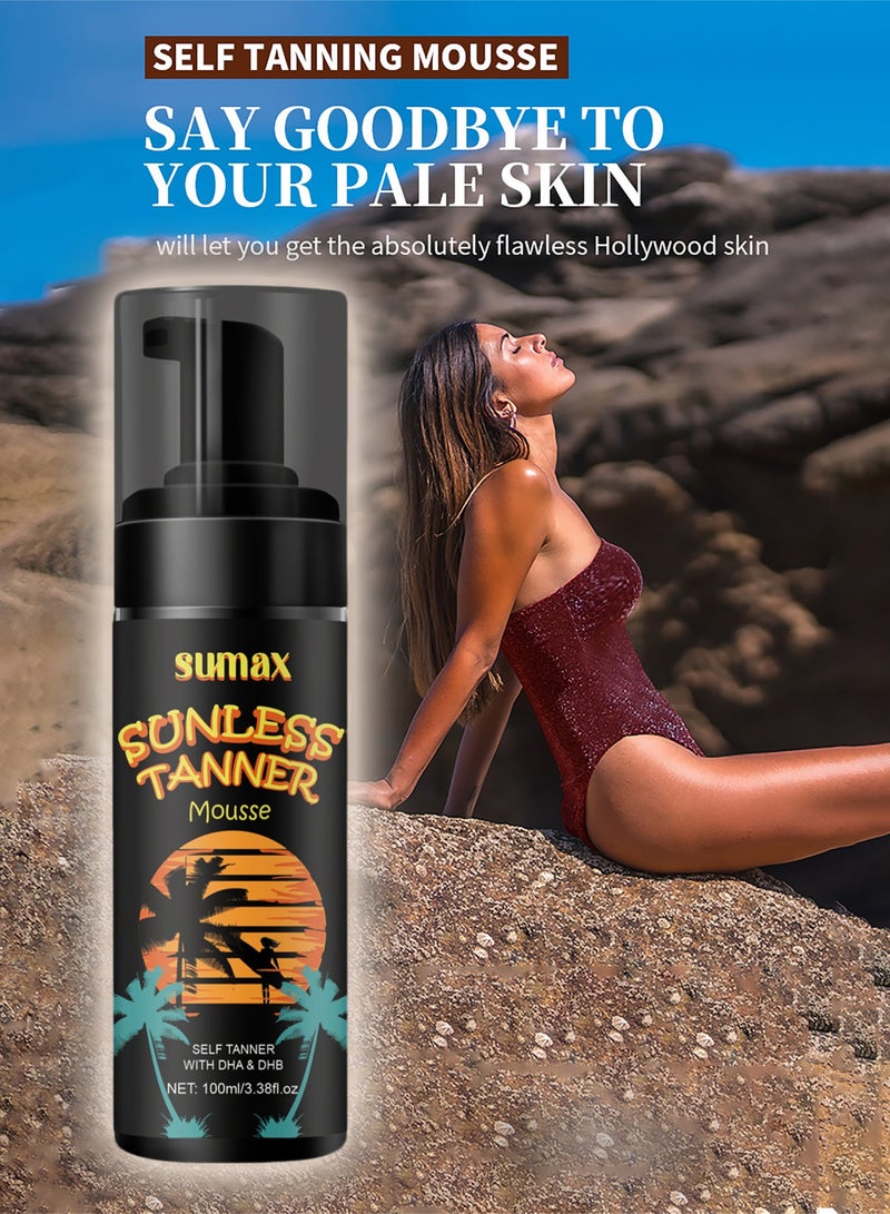 سوماكس موس تسمير ذاتي | موس تسمير ذاتي طبيعي | موس تسمير ذاتي خفيف | غني بفوائد البشرة، بدون أي مواد ضارة مضافة، نباتي، خالٍ من القسوة | موس تسمير ذاتي لجميع أنواع البشرة - Image 1