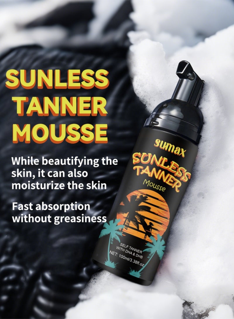 سوماكس موس تسمير ذاتي | موس تسمير ذاتي طبيعي | موس تسمير ذاتي خفيف | غني بفوائد البشرة، بدون أي مواد ضارة مضافة، نباتي، خالٍ من القسوة | موس تسمير ذاتي لجميع أنواع البشرة - Image 3