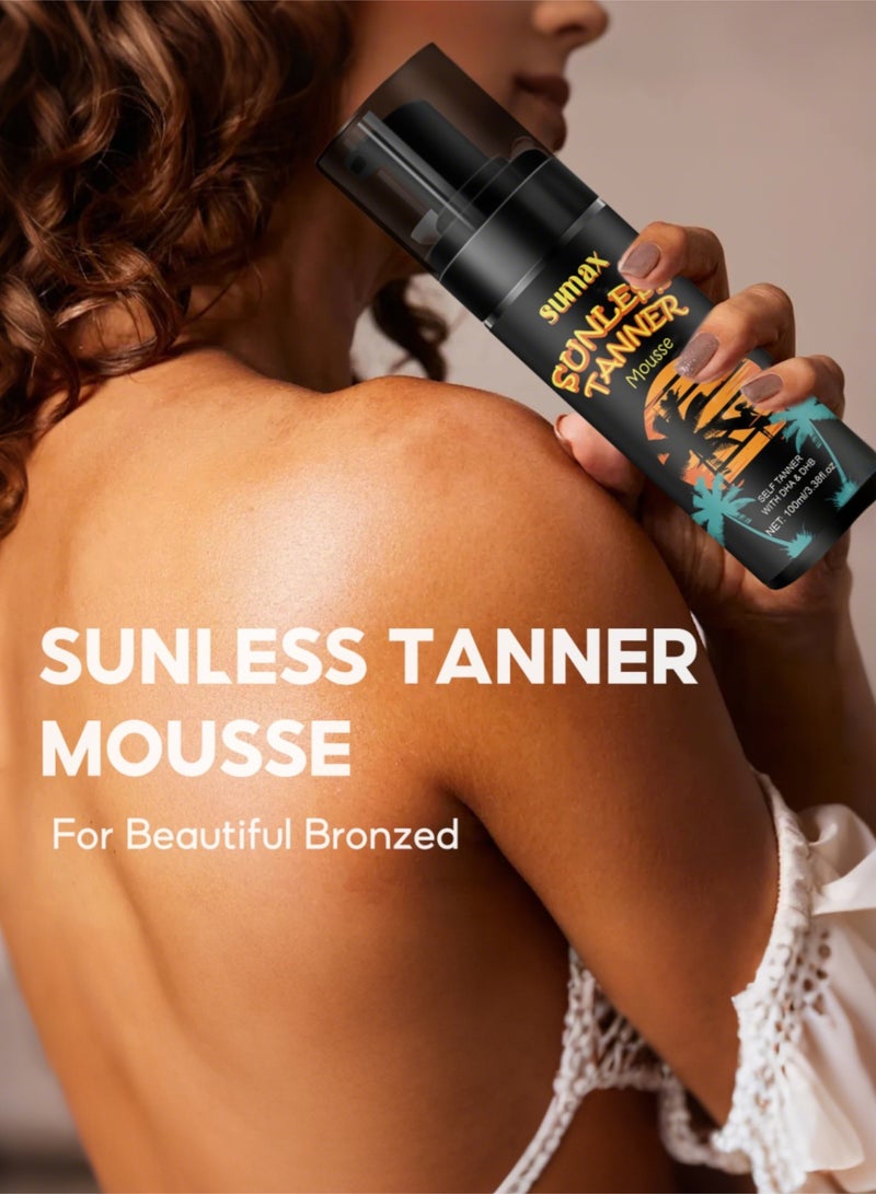 سوماكس موس تسمير ذاتي | موس تسمير ذاتي طبيعي | موس تسمير ذاتي خفيف | غني بفوائد البشرة، بدون أي مواد ضارة مضافة، نباتي، خالٍ من القسوة | موس تسمير ذاتي لجميع أنواع البشرة - Image 4