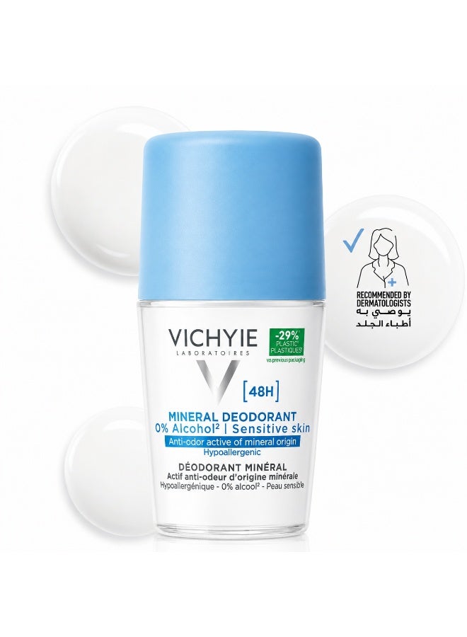 VICHYIE Mineral Deodorant Roll-On for Sensitive Skin – 50ml