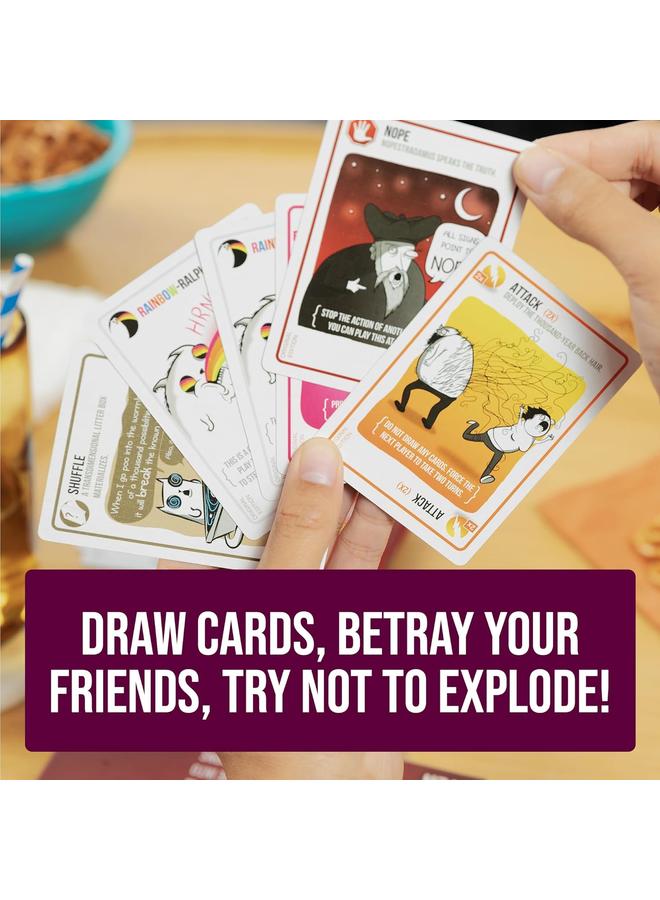 Bluejw Exploding Kittens Party Pack 2-10 Players Ages 7+ UP 15 Minutes To Play Party Sized High Stakes Card Game Party Game Family Game Night Kid And Adult Card Game - Image 3