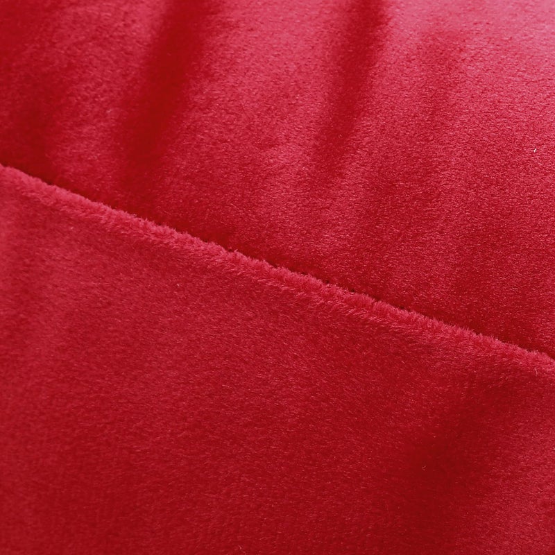 NiNi ALL Decorative Throw Pillow Covers Velvet Soft for Couch Sofa Bedroom Living Room Outdoor Pack of 2 20x20 Inch Red - Image 4