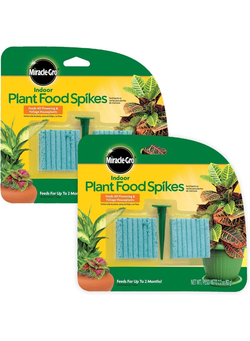 Miracle-Gro Indoor Plant Food Spikes, Includes 48 Spikes - Continuous Feeding for all Flowering and Foliage Houseplants - NPK 6-12-6 - Image 1