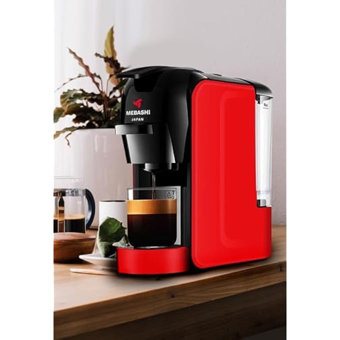Mebashi 3In1 Multi Capsule Coffee Machine 06 L 19 Bar MeCem301W Red1450W - Image 5