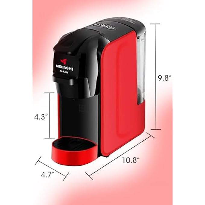 Mebashi 3In1 Multi Capsule Coffee Machine 06 L 19 Bar MeCem301W Red1450W - Image 4