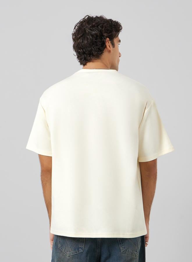 Styli Men Oversized Compact Stretch Heavy Jersey T-Shirt with Badge - Image 5