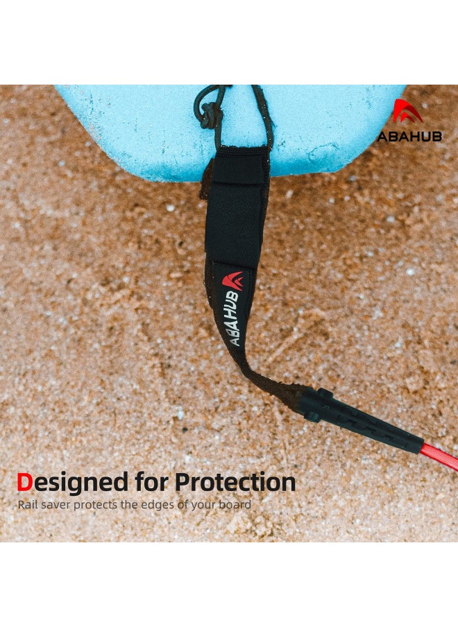 Abahub Abahub Premium Coil SUP Leash, 10 ft Blue Coiled Paddle Board Leashes, 7.2mm Thick Legrope Strap for Longboard Surfboards, Stand-up Paddleboards, iSUP Replacement Leg Rope  - Image 4