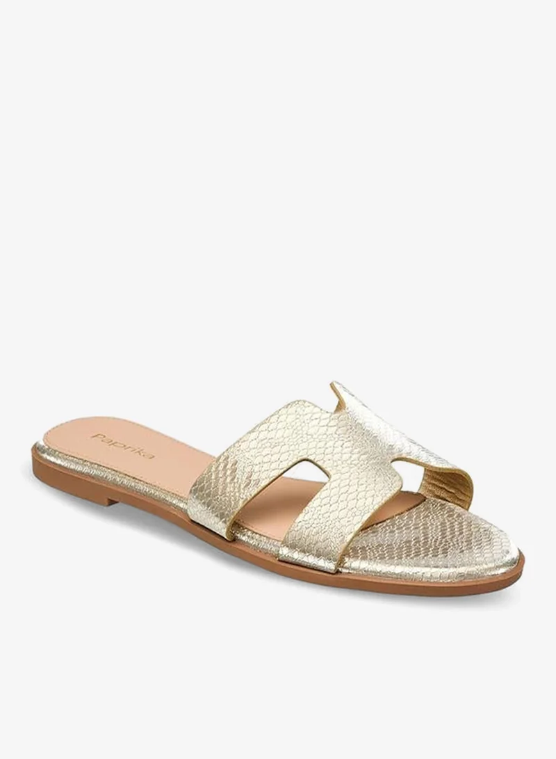 Paprika GOLD Women Textured Slip-On Sandals Ramadan Collection for Women | Best Price UAE