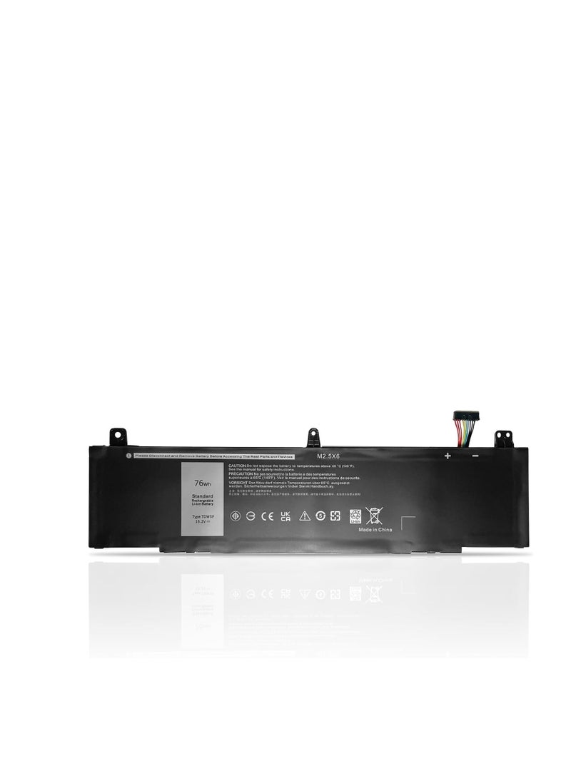 Terabyte TDW5P V9XD7 4RRR3 JFWX7 Laptop Battery Replacement for Alienware 13 R3 ALW13C D1738 D2718 D2728 D2738 D2838 D2508 D2503S D2506S D2715S - Image 1