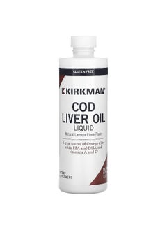 Kirkman Labs Kirkman Labs, Cod Liver Oil Liquid, Natural Lemon Lime, 8 fl oz (237 ml)  - Image 1