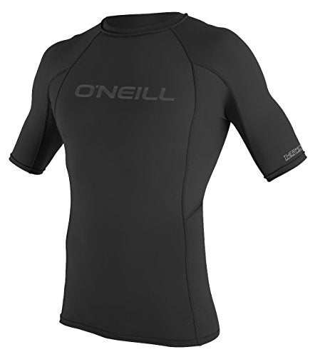 O'NEILL ONeill Mens ThermoX Short Sleeve CrewNeck Rashguard UPF 50 Sun Protection with 4Way Stretch Thermal Fleece Fabric Black Large - Image 3