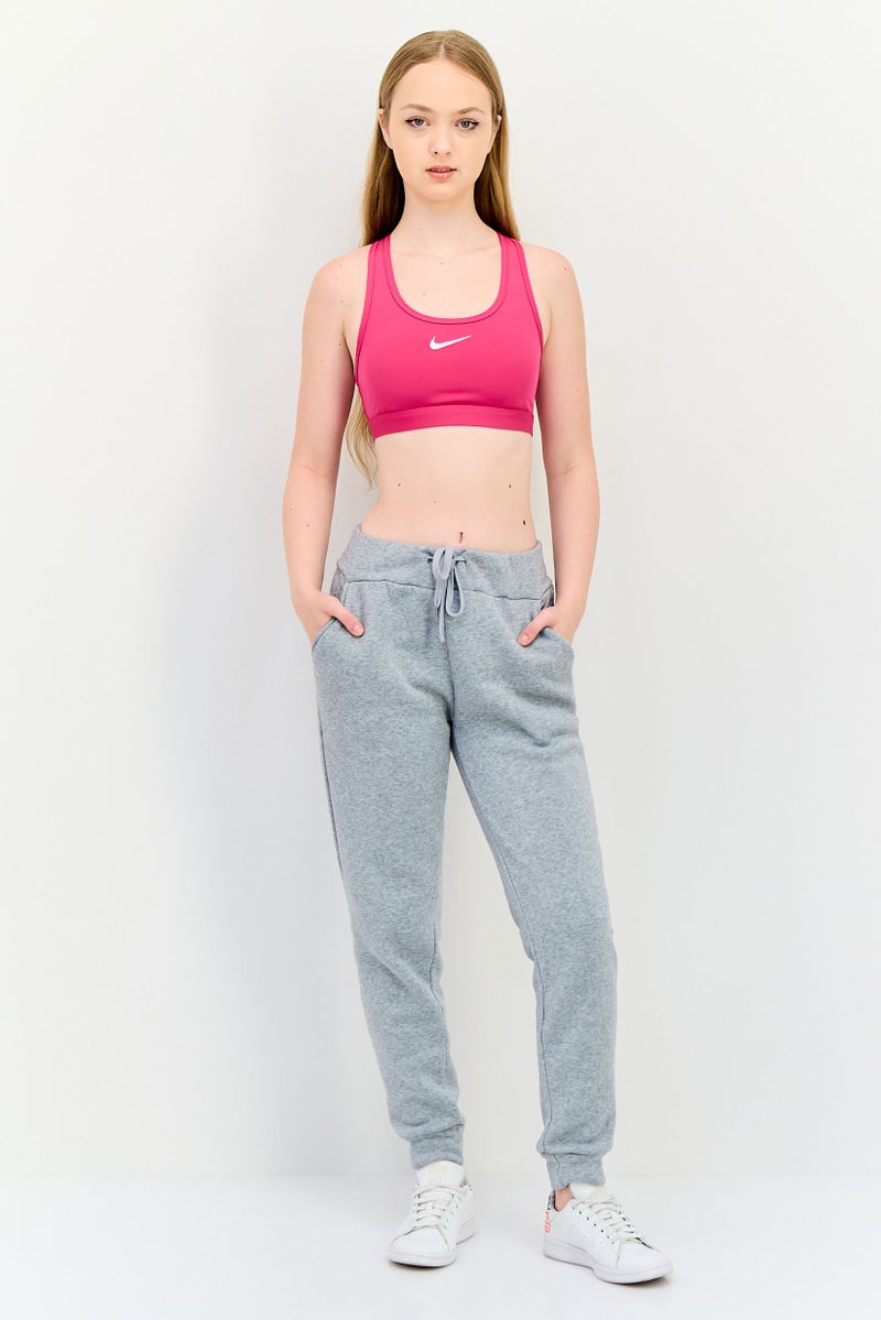 Nike حمالة صدر رياضية مبطنة للنساء بشعار العلامة التجارية، فوشيا - Image 4