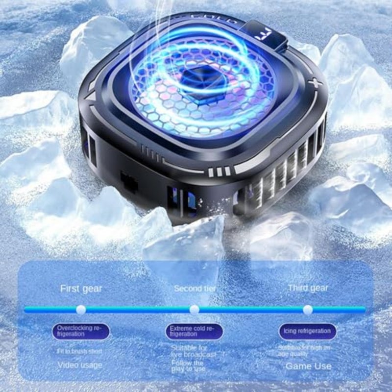3-Level Mobile Phone Heat Sink with RGB Light - Phone Cooler, 10W Magnetic Smartphone Heatsink for Game Live Streaming Video Filming - Image 4