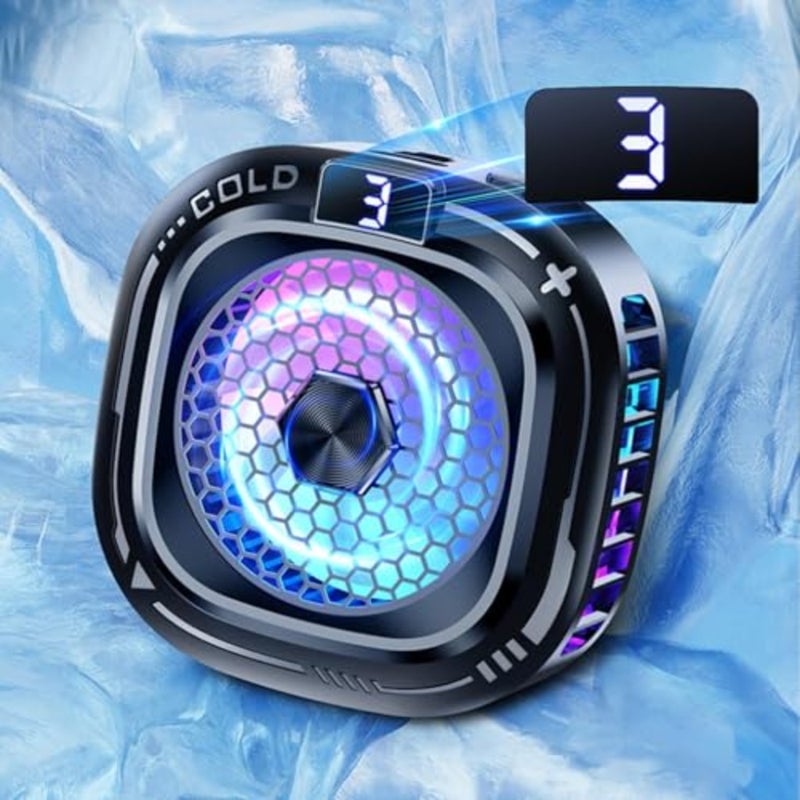 3-Level Mobile Phone Heat Sink with RGB Light - Phone Cooler, 10W Magnetic Smartphone Heatsink for Game Live Streaming Video Filming - Image 3