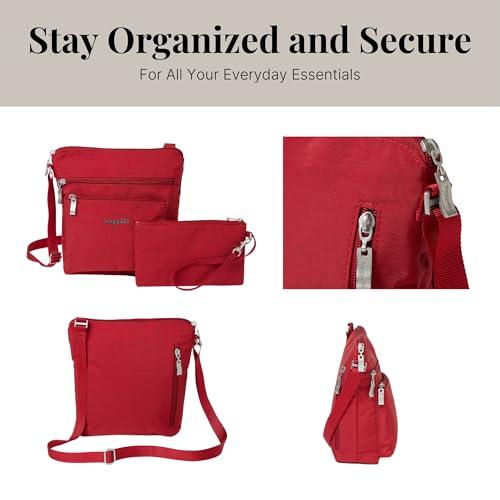 Baggallini womens Pocket With Rfid Crossbody Bags, Apple, One Size US - Image 5