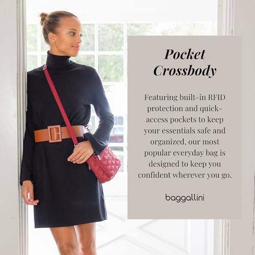 Baggallini womens Pocket With Rfid Crossbody Bags, Apple, One Size US - Image 2
