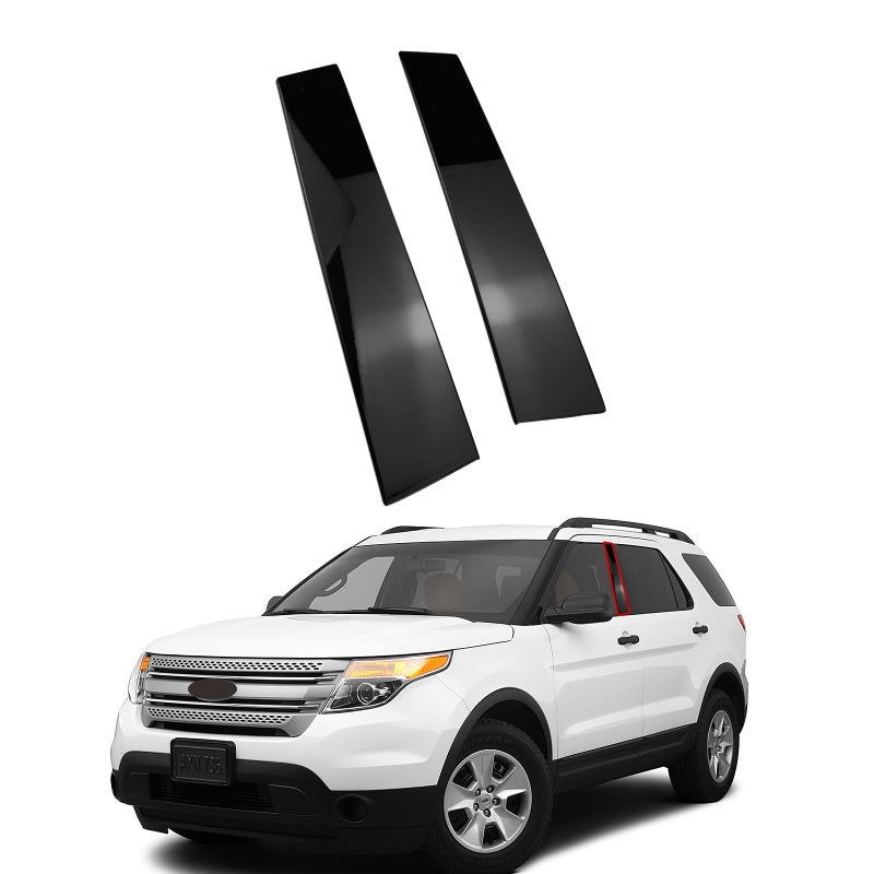 FEXON Front Driver & Passenger Side Door Outer B Pillar Trim Molding kit Fit for Ford Explorer Base Limited XLT Platinum Sport 2011 2012 2013 2014 2015 2016 Replaces 926-448 926-449 (Left & Right 2pc) - Image 2