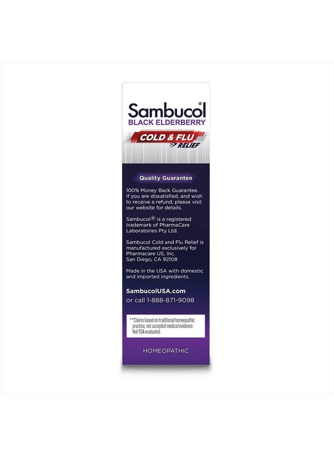 Sambucol Cold and Flu Relief Tablets - Homeopathic Cold Medicine, Cold Remedy for Adults, Black Elderberry for Colds, Zinc Cold Remedy - 30 Count  - Image 4