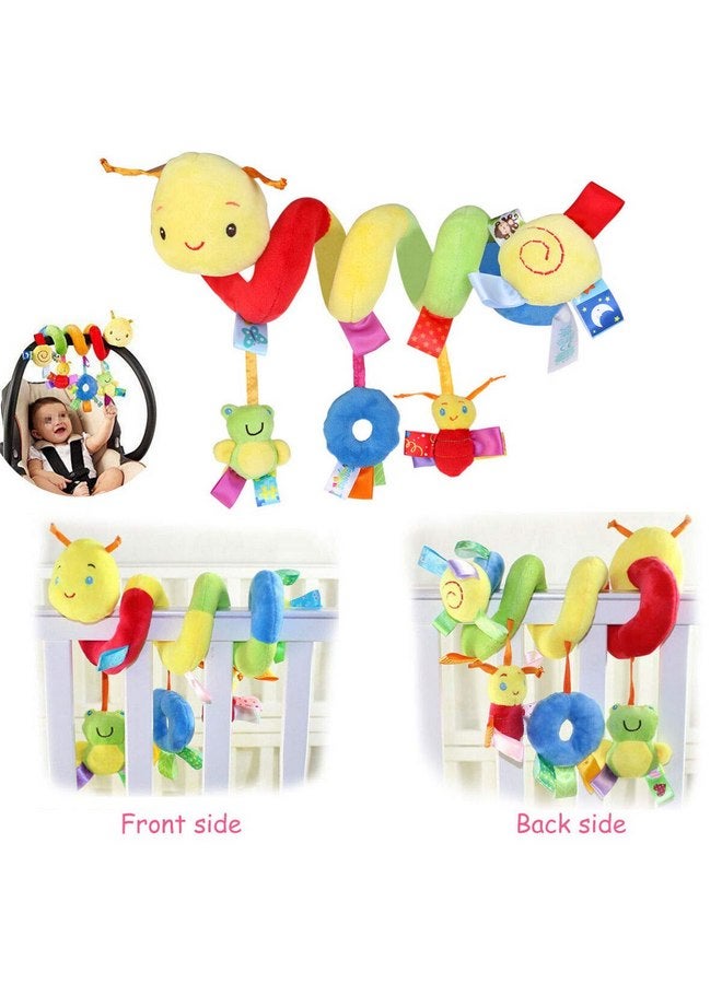 ifundom Car Seat Toys, Toys for Car Seat Crib Mobile Bed Around Rattle Bell Cartoon Insect Stroller Hanging Stuffed Wrap Spiral Safety Plush Toys for Crib Bed Stroller Car Seat Bar - Image 3
