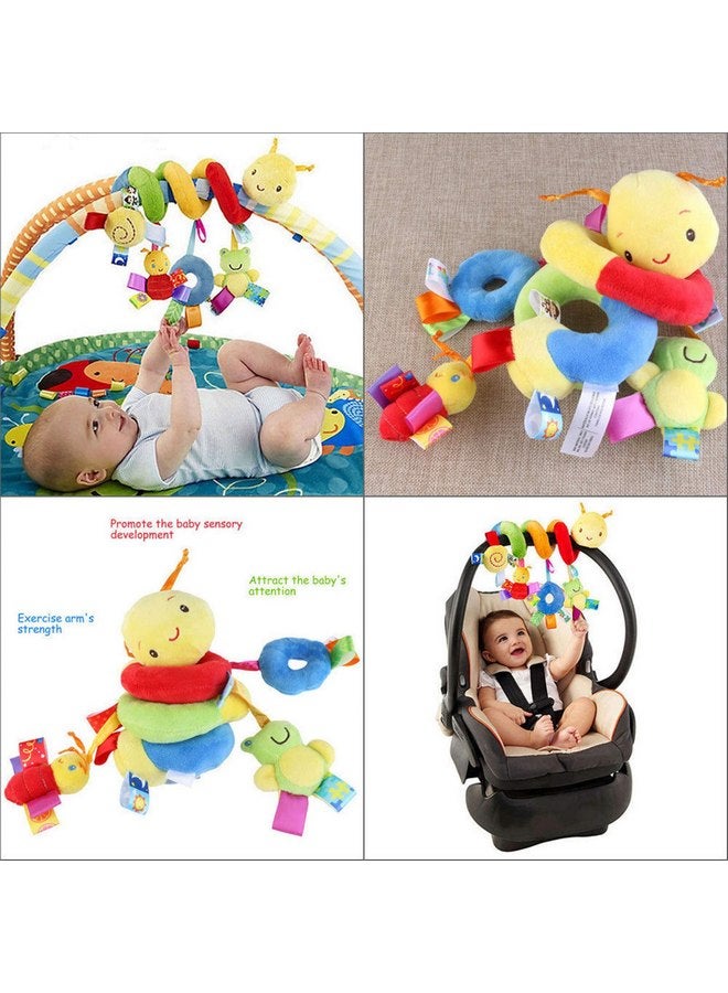 ifundom Car Seat Toys, Toys for Car Seat Crib Mobile Bed Around Rattle Bell Cartoon Insect Stroller Hanging Stuffed Wrap Spiral Safety Plush Toys for Crib Bed Stroller Car Seat Bar - Image 5