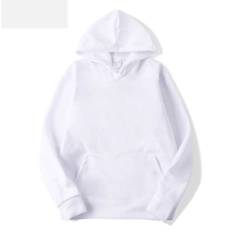 Thick Solid Color Hoodie Unisex 18 Colors Sportswear White 