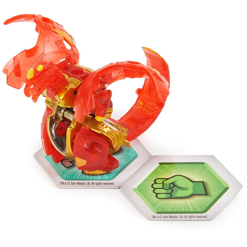 Bakugan Evolutions, Dragonoid (Red), Platinum Series True Metal Bakugan, 2 BakuCores and Character Card, Kids Toys for Boys, Ages 6 and Up - Image 3