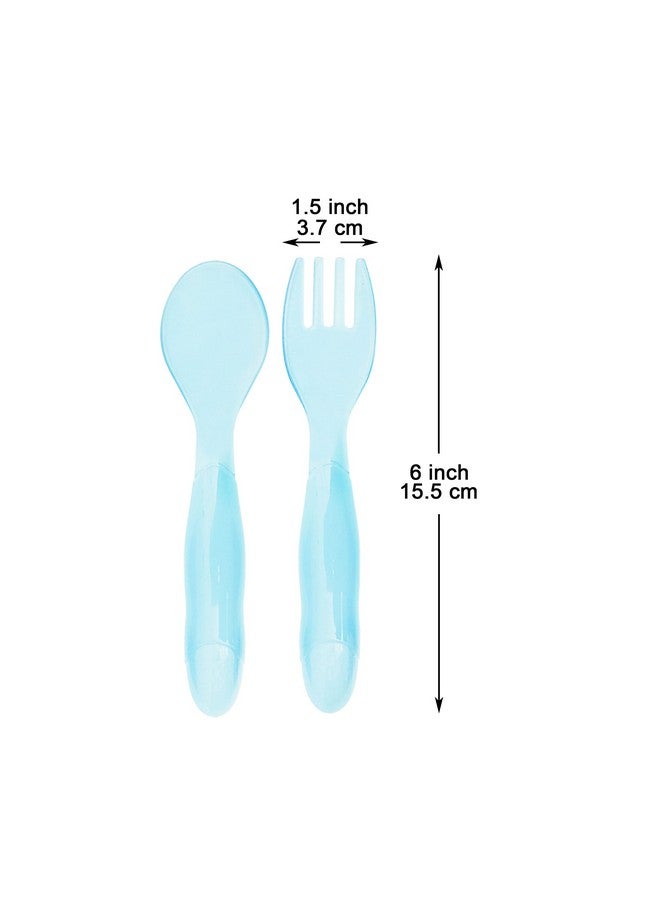 Youngever 18 Pcs Plastic Toddler Utensils, Plastic Kids Forks Kids Spoons, Large Size, Set of 9 in 9 Coastal Colors - Image 2