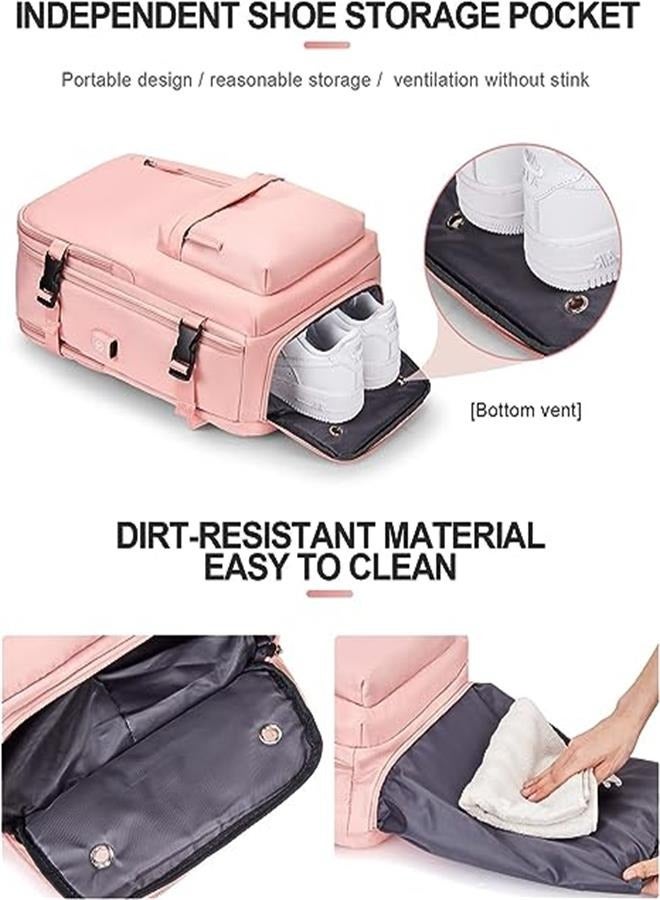 حقيبة ظهر للكمبيوتر المحمول ، حقيبة نهارية عارضة للنساء حقيبة ظهر تجارية مضادة للسرقة حقيبة مدرسية خفيفة الوزن مقاومة للماء حقيبة ظهر جامعية مع حقيبة ظهر USB للسفر / العمل - Image 5