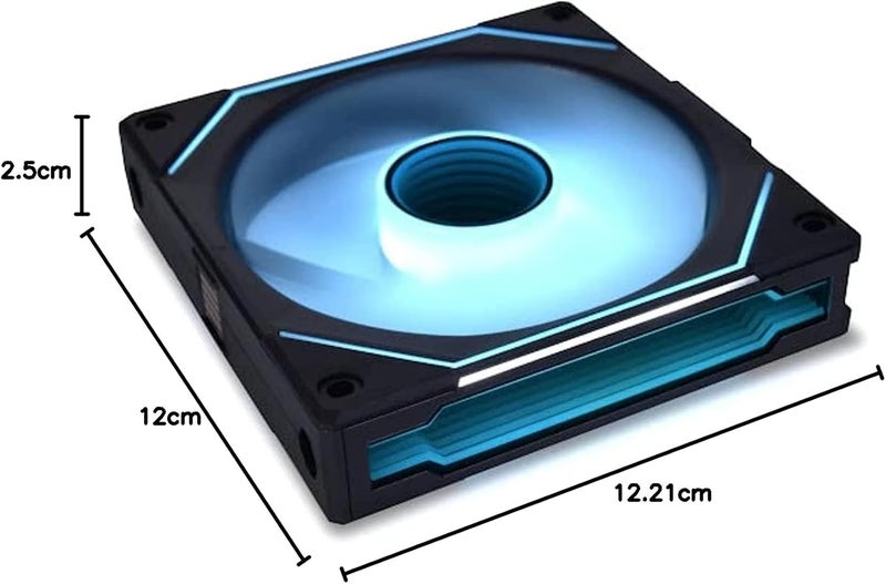 ليان لي مروحة LIAN LI UNI Fan SL-Infinity 120 RGB حزمة فردية أسود (لا تتضمن وحدة تحكم) - UF-SLIN120-1B - Image 3