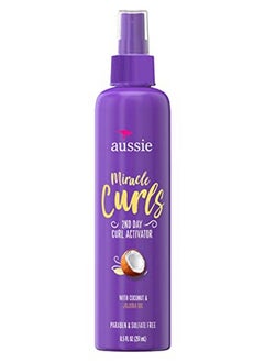 Aussie Miracle Curls 2Nd Day Curl Activator Coconut & Jojoba Oil 8.5 Fl Oz (Pack Of 2)  - Image 1