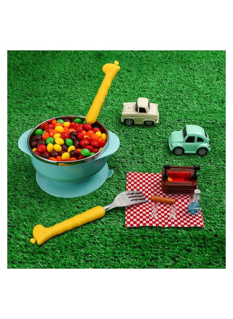 Y&D - Toddler Fork and Spoon Set Baby Silverware Stainless Steel Kid Utensils Child Flatware for Self Feeding Age 3+ - Image 1