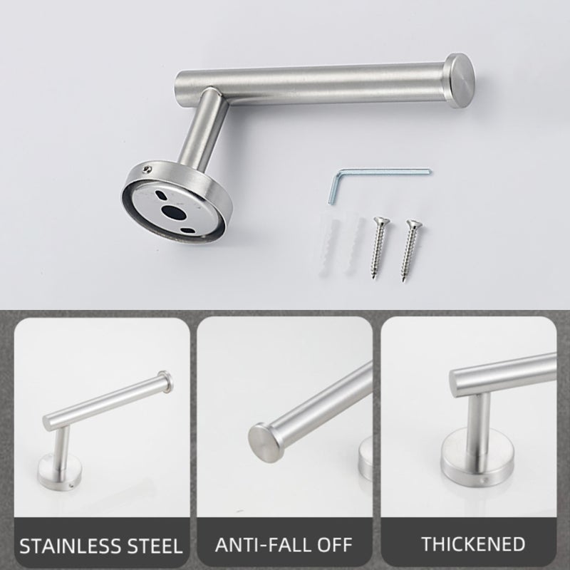 Black 304 Stainless Steel Space-saving Towel Bar - Heavy Duty Towel Ring for Narrow Bathroom & Kitchen Spaces - Image 4