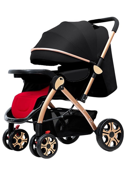 Portable Foldable Luxury Multi-Function Baby Stroller Reversible Handle Anti-Shock Springs