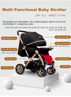 ULHYC Portable Foldable Luxury Multi-Function Baby Stroller Reversible Handle Anti-Shock Springs  - Image 3