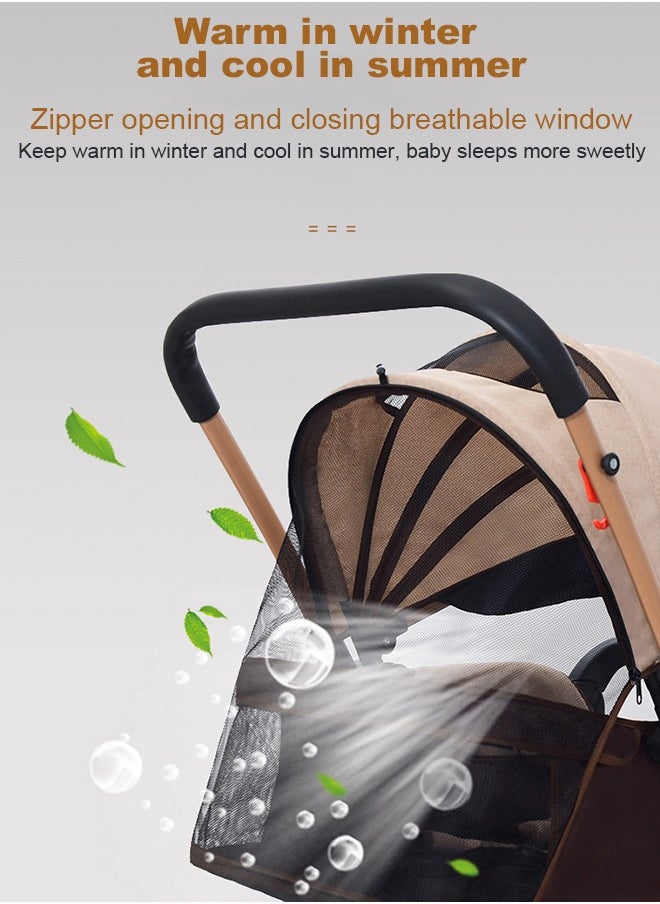 ULHYC - Portable Foldable Luxury Multi-Function Baby Stroller Reversible Handle Anti-Shock Springs - Image 1