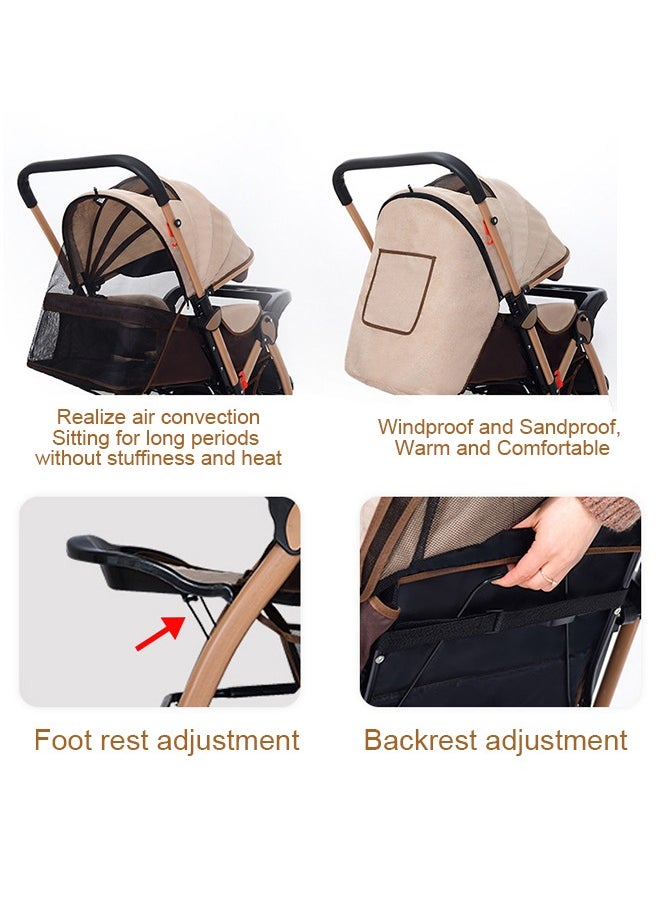 ULHYC - Portable Foldable Luxury Multi-Function Baby Stroller Reversible Handle Anti-Shock Springs - Image 1