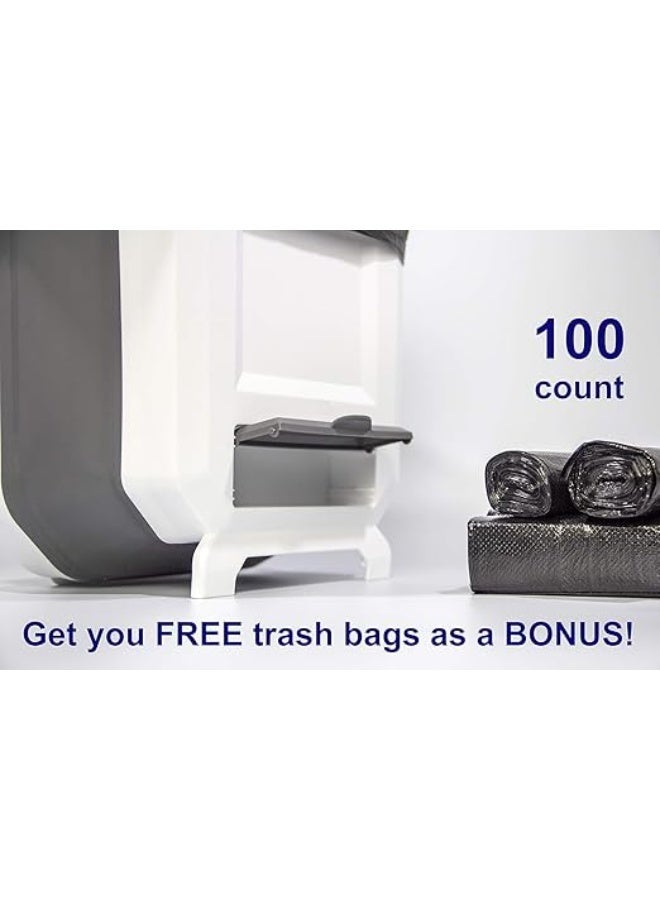 RokShop Foldable Hanging Trash Bin – Space-Saving Design for Kitchen and Home - Image 3