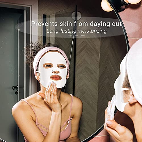 GEOOT 2 Pack Reusable Silicone Face Mask Holder, Silicon Mask Cover for Sheet Prevent Evaporation(White + Pink) - Image 5