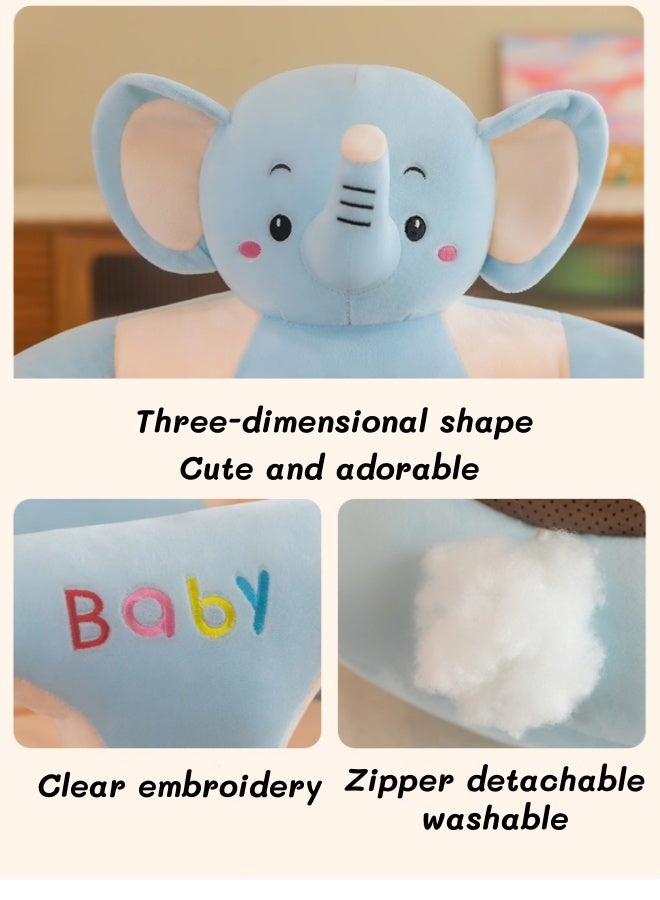 Baby Sitting Support Seat Sofa,Cartoon Cute Baby Seat,Baby Support Sofa Chair,Infant Learning Seat,Baby Sit Up Chair Sofa,Portable Baby Comfortable Floor Seat,Perfect Toddler Gift To Learn To Sit,Baby Gifts(Elephant)