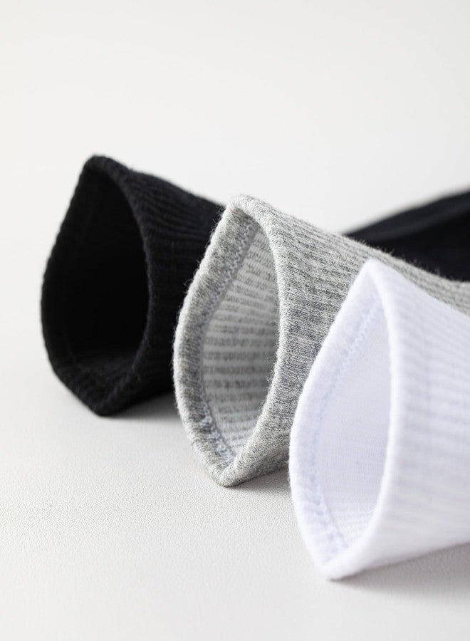 Bomeirc Men's & Women's Everyday Thin Breathable Socks - 3 Pairs Casual Comfort for All Seasons, Size 8-13(Mid White) - Image 2