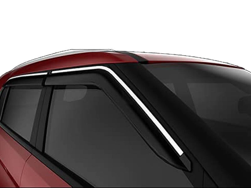 CAR SAAZ Chrome Line Door Visor for Eeco (2010-2022) (Set of 6Pcs) | Wind Deflector | Rain Guard - Image 3