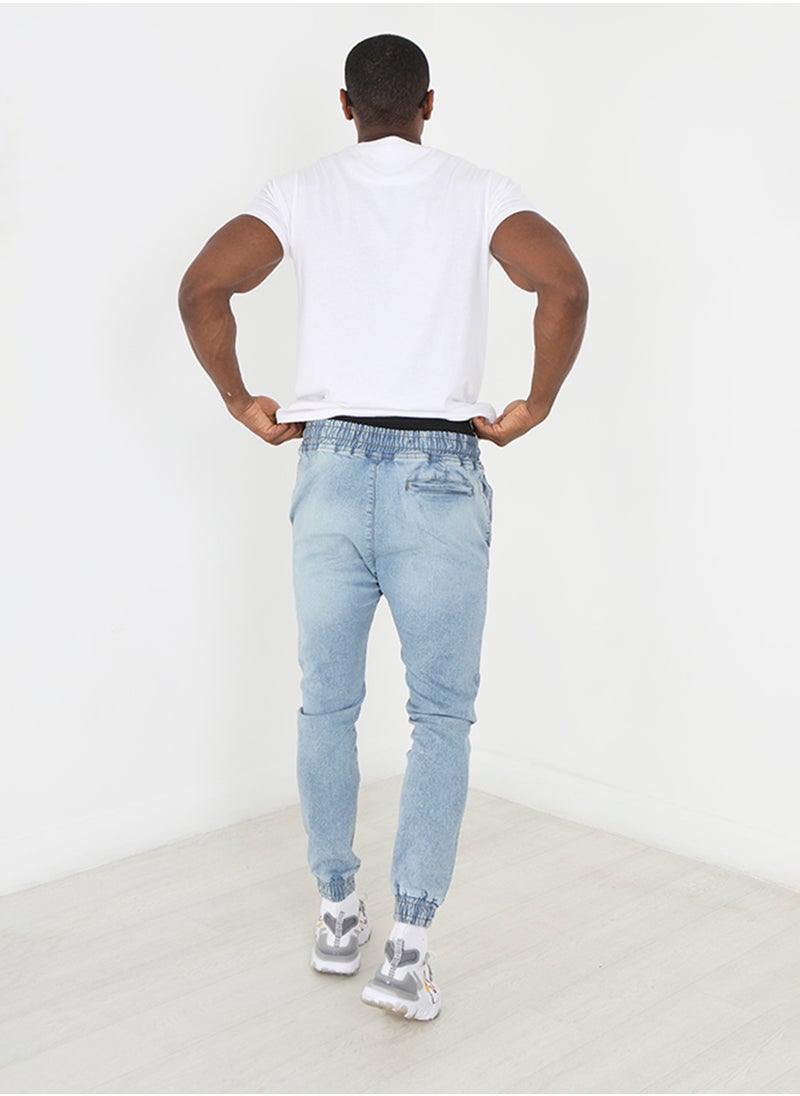BRAVE SOUL Skinny Fit Cuffed Elasticated Waist Jeans  - Image 2