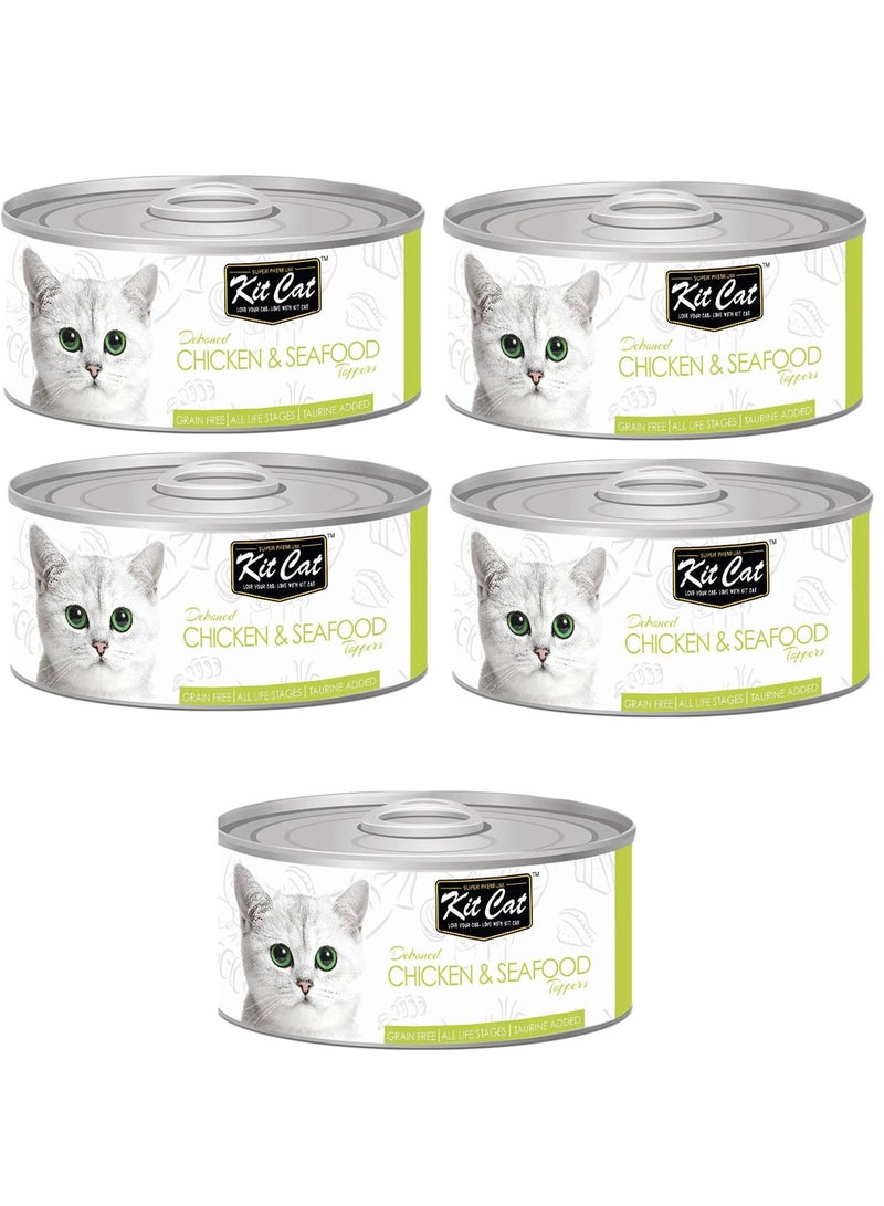 Kit Cat 5Pc Chicken And Seafood Cat Wet Food 80g