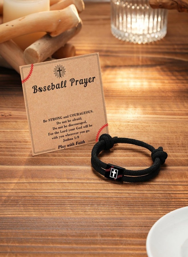 Tarsus Baseball/Football/Soccer Gifts for Boys, Faith Cross Braided Bracelet Christmas Birthday Gifts for Boys Men, average, Nylon, no gemstone - Image 5