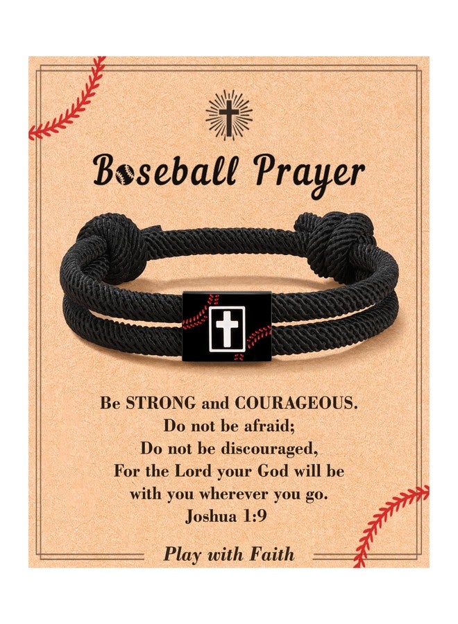 Tarsus Baseball/Football/Soccer Gifts for Boys, Faith Cross Braided Bracelet Christmas Birthday Gifts for Boys Men, average, Nylon, no gemstone - Image 1